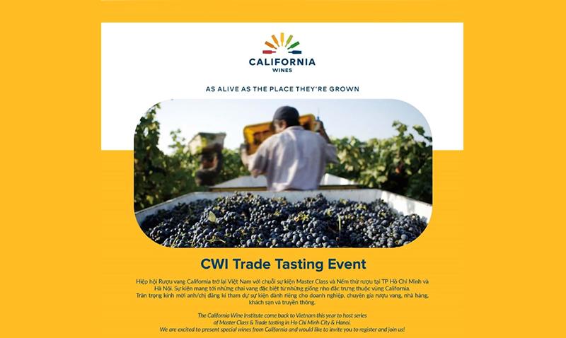 Sự kiện California Wine Institute Trade tasting HCM 2023