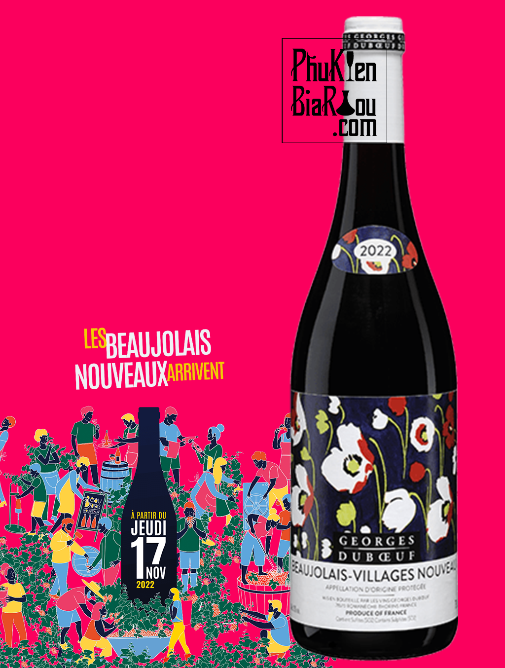 Vang tươi Georges Duboeuf Beaujolais Nouveau 2022