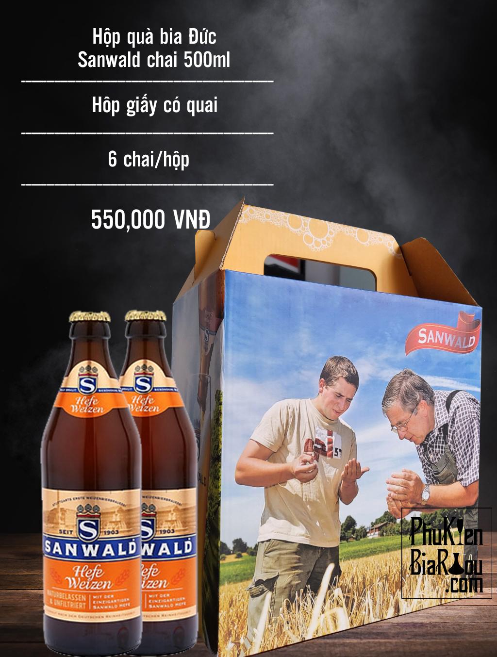 Ất Tỵ 2025 Hộp quà bia Đức Sanwald 6 chai