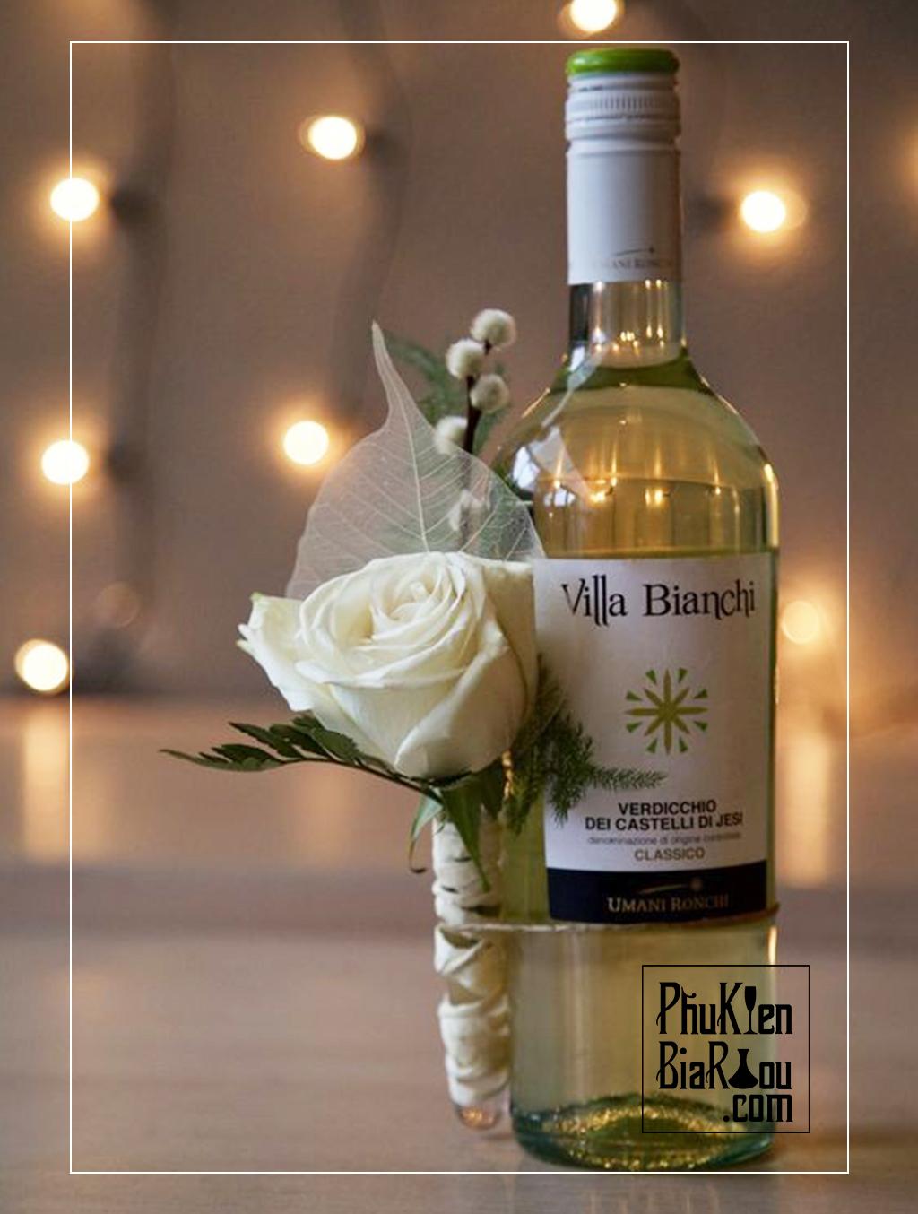 Flower Wine Gift Quà tặng rượu vang kèm hoa tươi 1