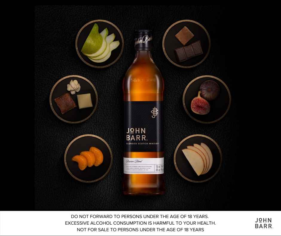 Rượu whisky John Barr Reserve Black Label 1000ml (6 chai/thùng)