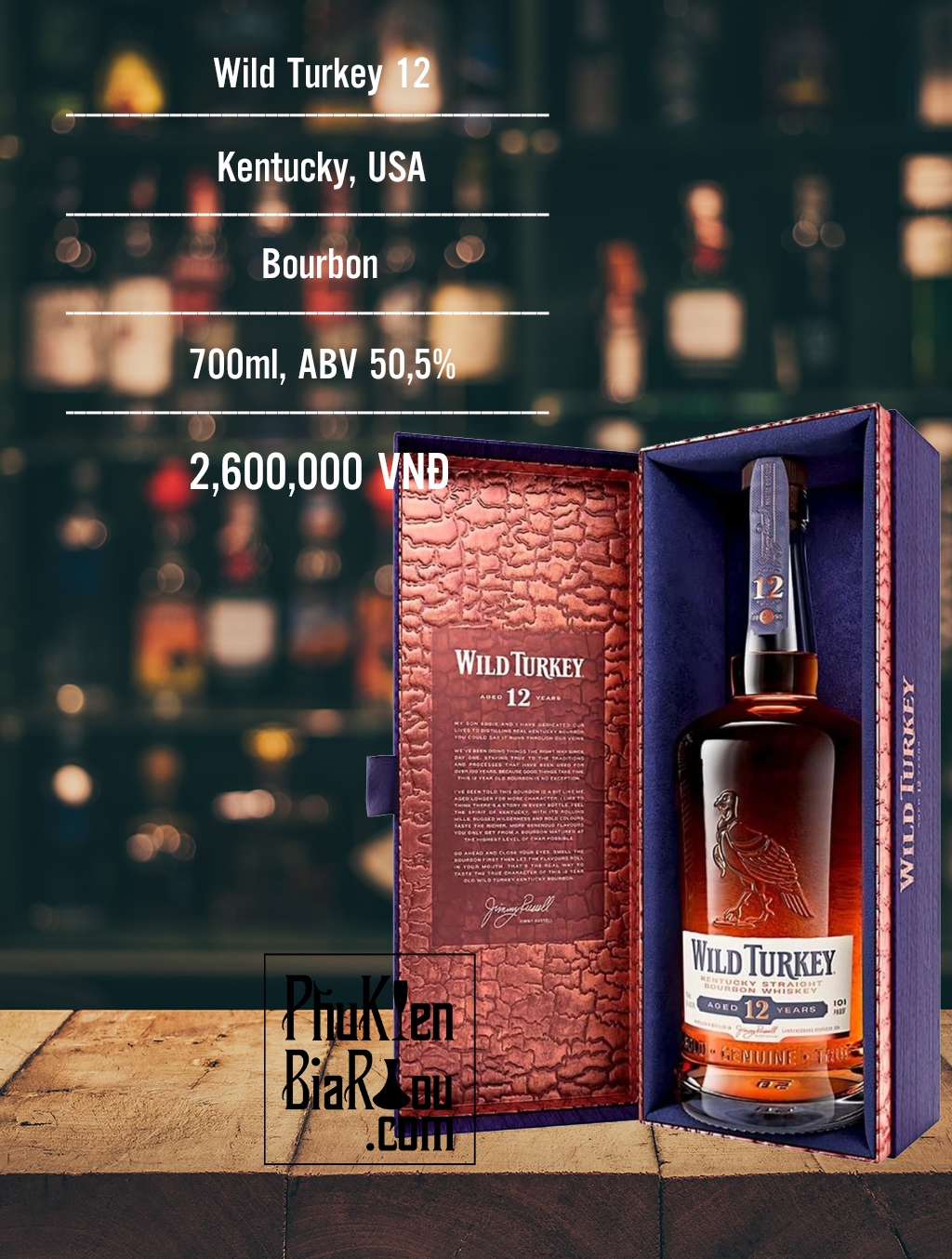 Rượu whisky Wild Turkey 12 Kentucky Bourbon