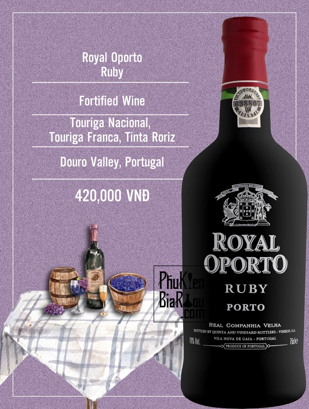 Vang cường hóa Royal Oporto Ruby