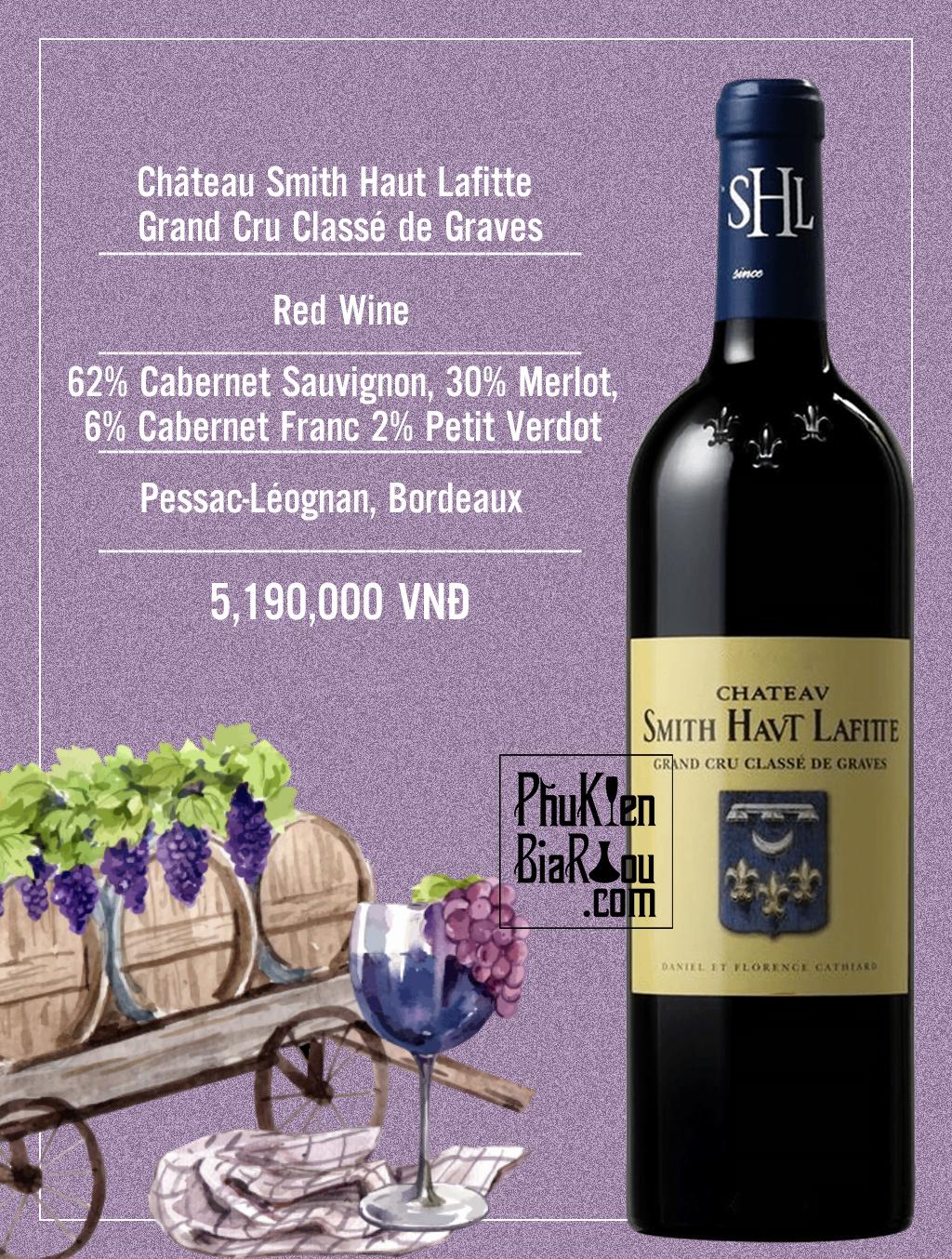 Vang đỏ Château Smith Haut Lafitte (Cru Classé de Graves) (6 chai/thùng)