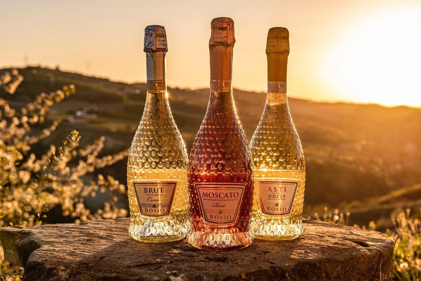 Vang sủi tăm Bosio Moscato Spumante Rosè (6 chai/thùng)