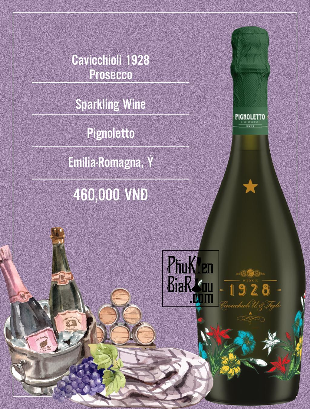 Vang sủi tăm Cavicchioli Prosecco