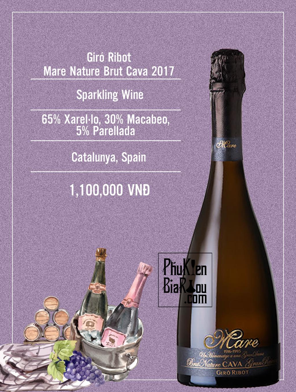 Vang sủi tăm Giró Ribot Mare Cava 2017