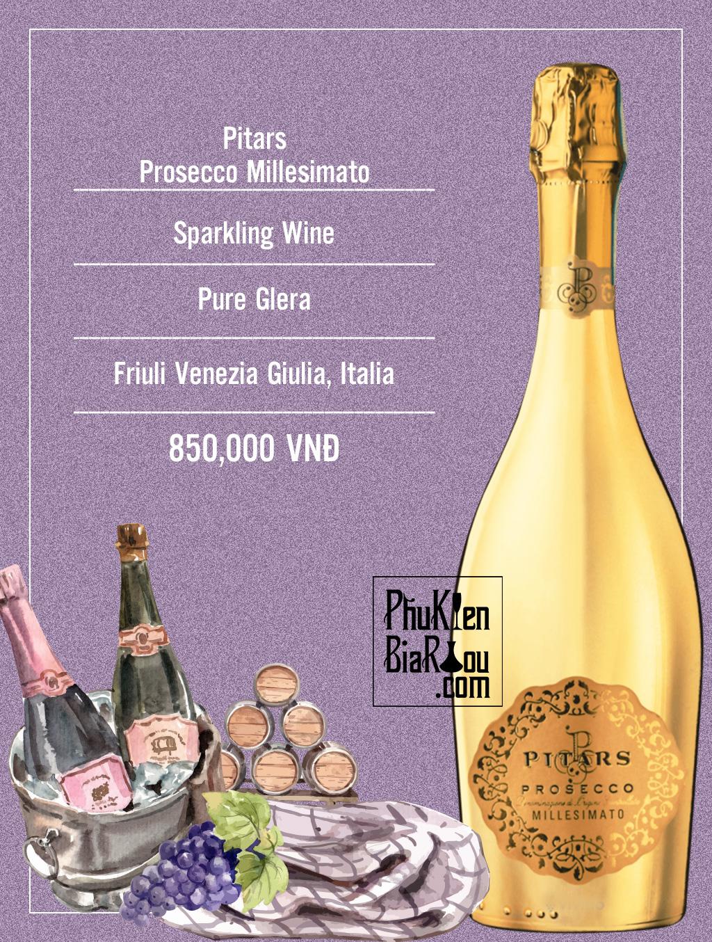 Vang sủi tăm Pitars Prosecco Millesimato