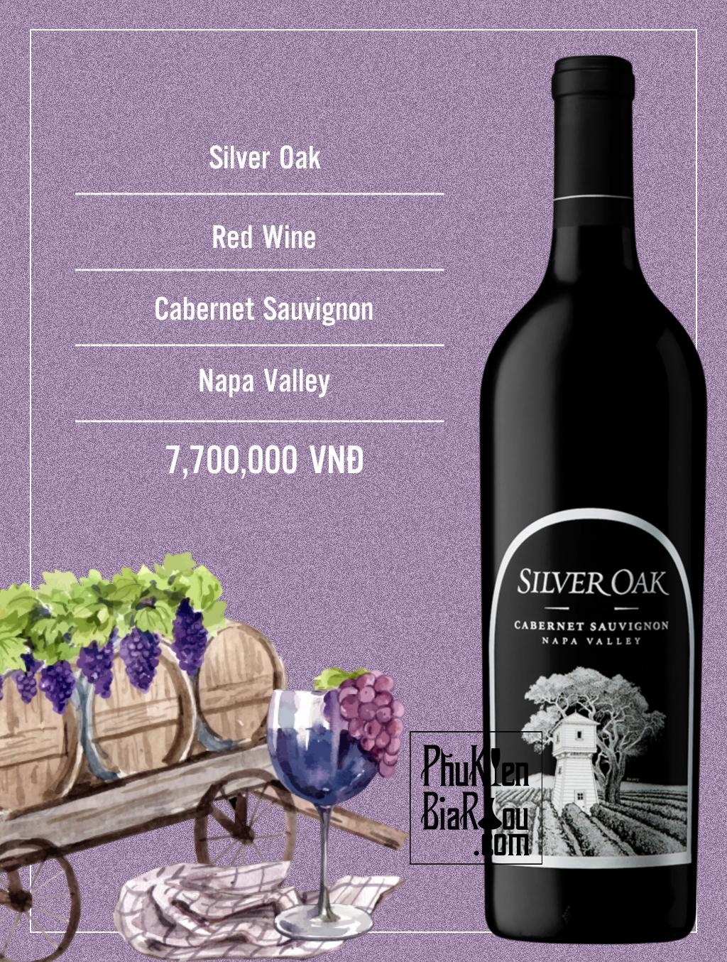 Vang đỏ Silver Oak Napa Valley (6 chai/thùng)