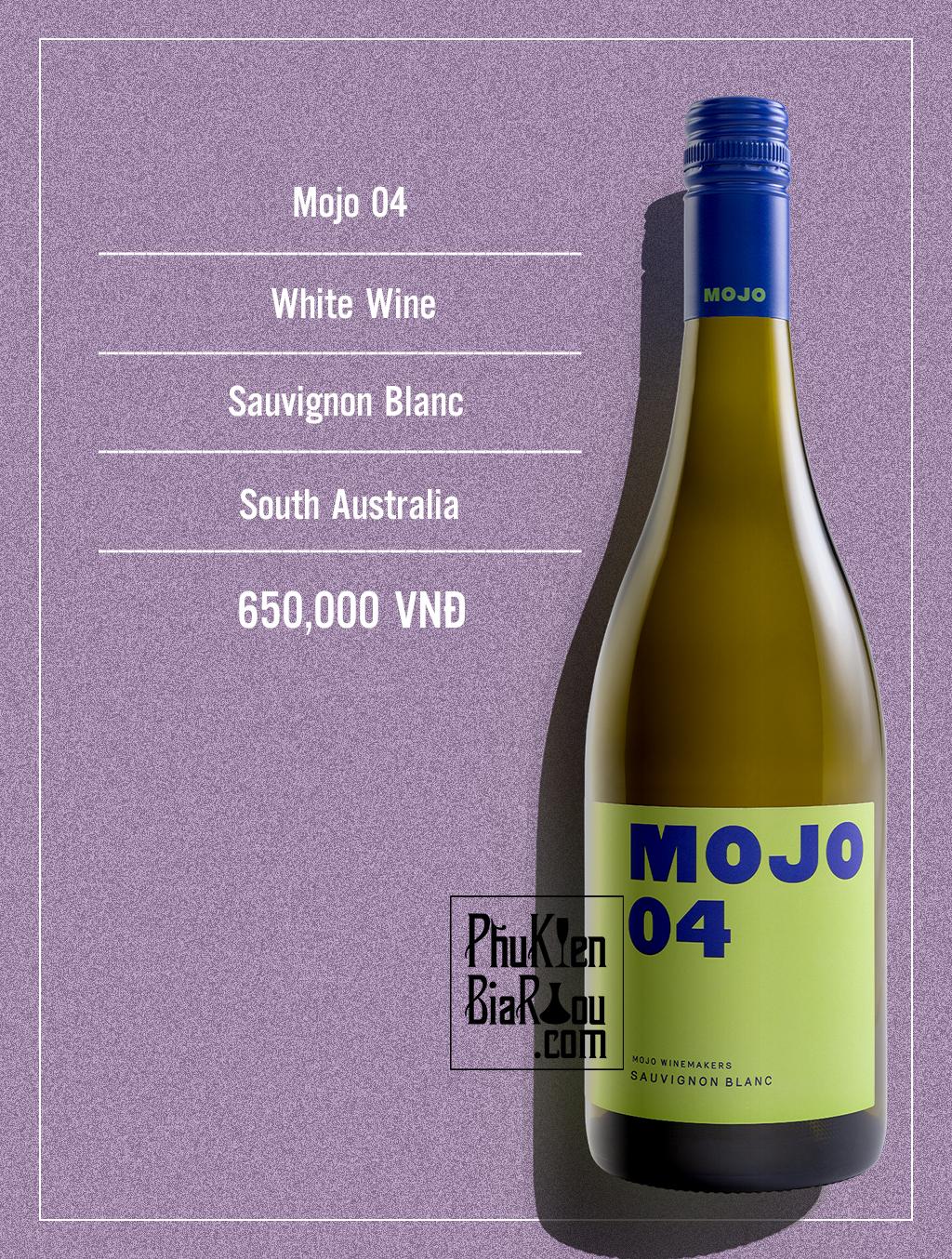 Vang trắng Mojo Sauvignon Blanc (6 chai/thùng)