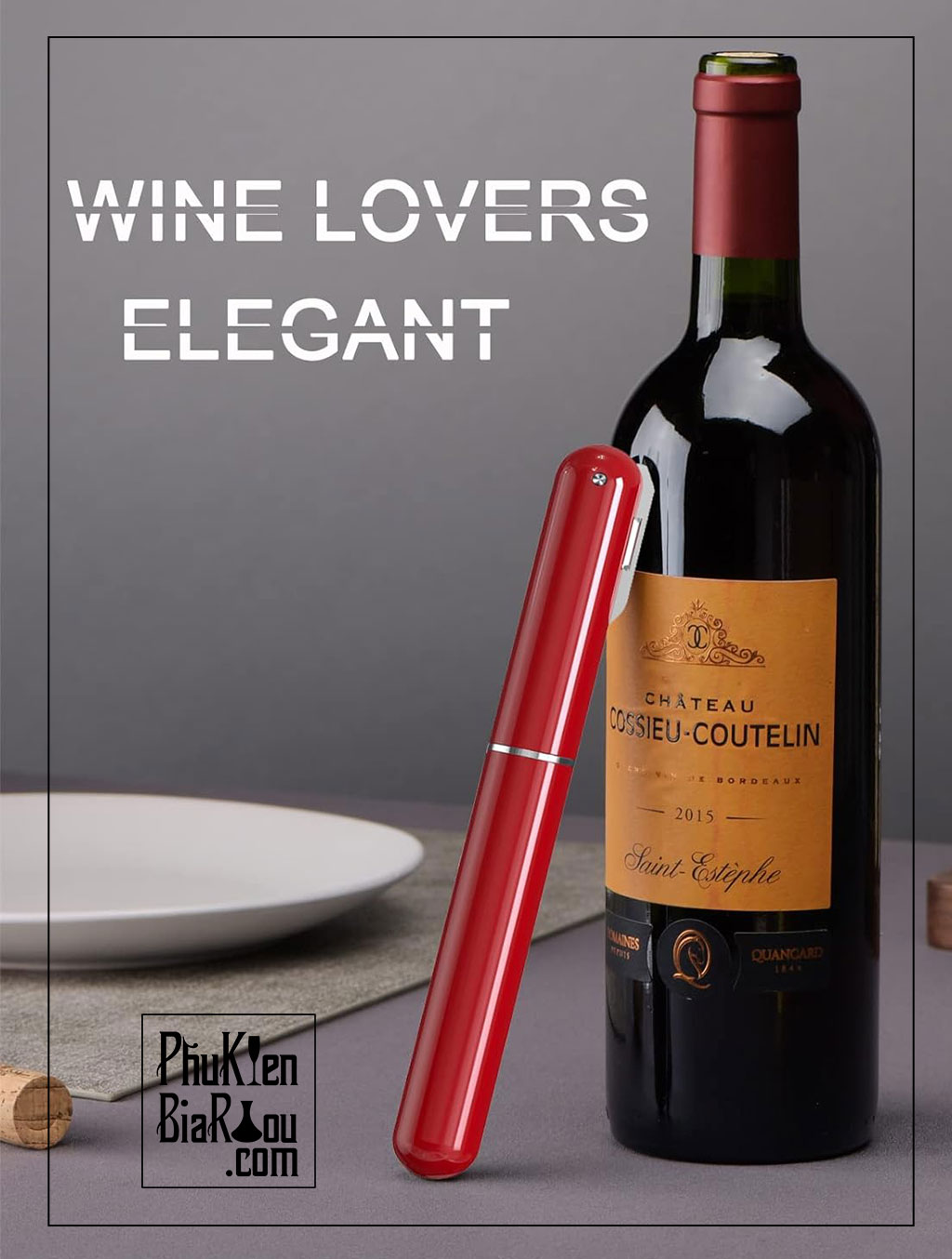 Air pump wine opener – dụng cụ khui vang bằng áp suất khí