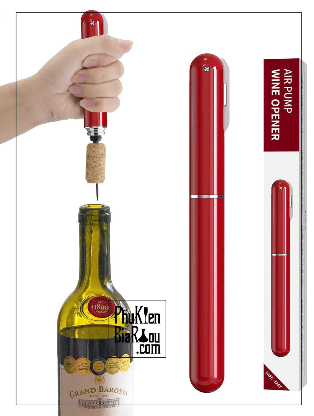 Air pump wine opener – dụng cụ khui vang bằng áp suất khí