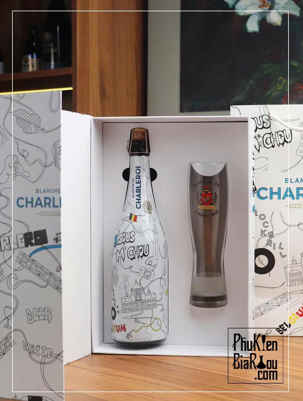 Quà tết – hộp quà bia bỉ Charleroi