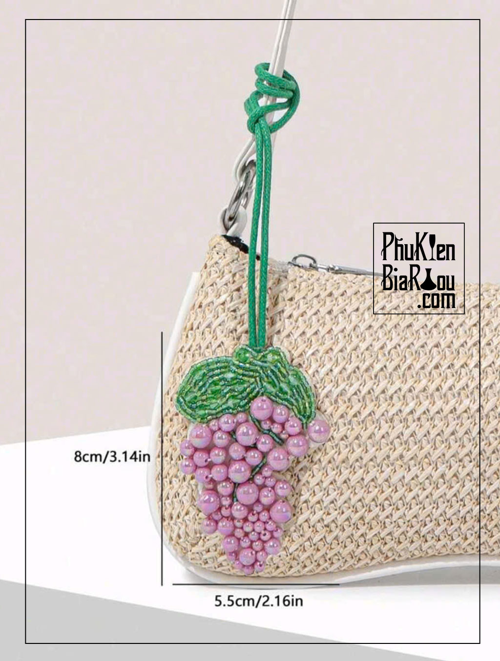 Charm đeo túi chùm nho